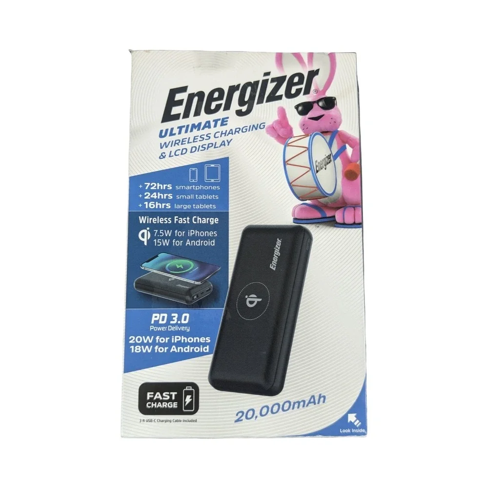 Mm9U Energizer - Ultimate Lithium 20,000 mAh 20W USB-C PD & 15W Qi Wireless Used